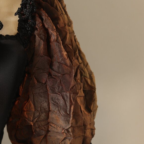 Stunning Black & Metallic Rust Evening Dress That Gives Fancy Wench Vibes - Picture 12 of 13